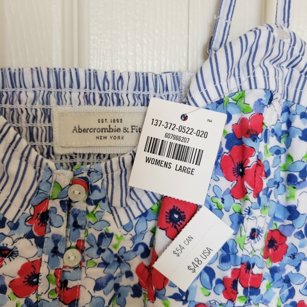 Abercrombie & Fitch floral  corset crop top - Picture 3 of 9